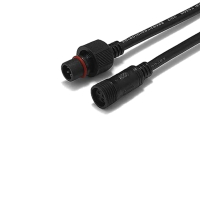 4 pin assembled round plug (black 0,50mm²)