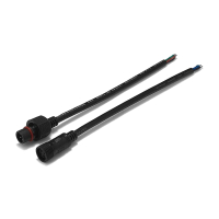4 pin assembled round plug (black 0,50mm²)